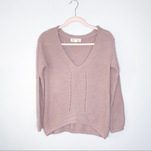 Pink Rose Knit Sweater - Picture 1 of 4